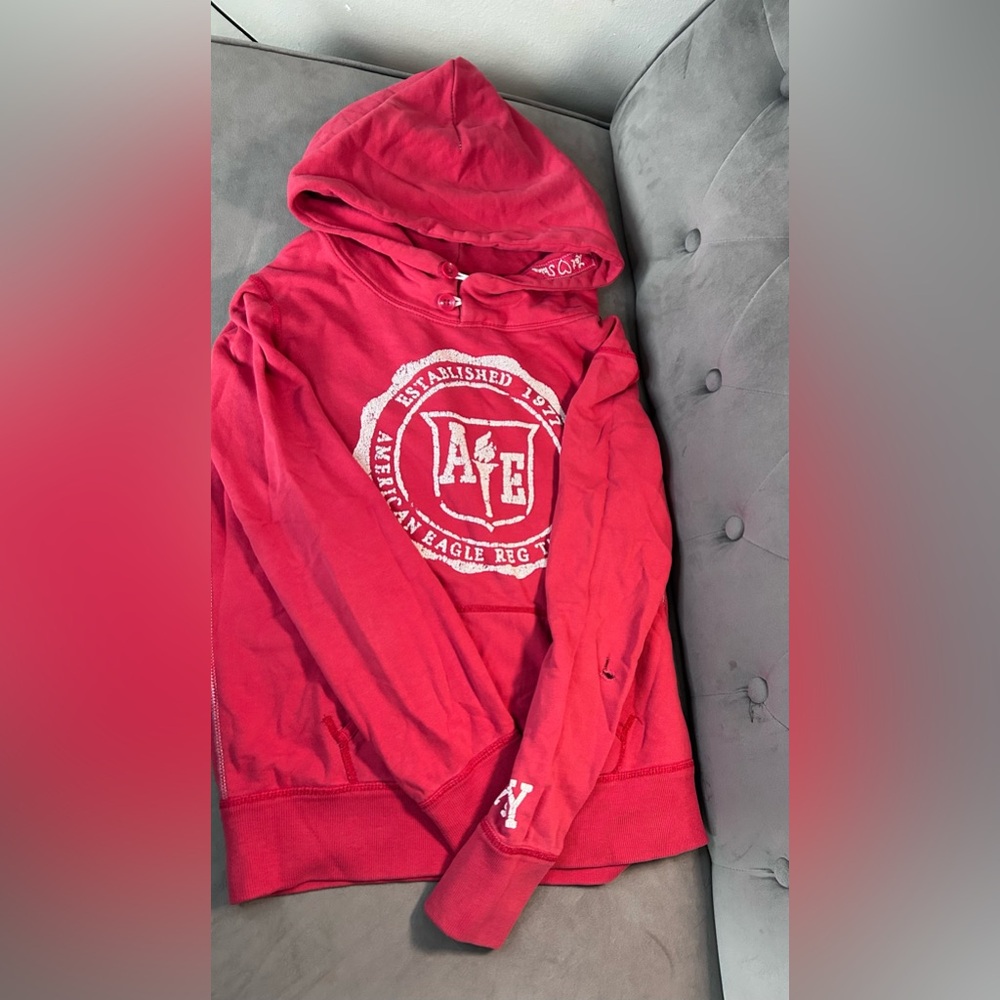 VINTAGE American Eagle red Hoodie size Medium